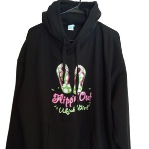 MILL TEX Flippin Out Ukiah Girl Black Hoodie Size XL